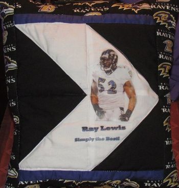 Ray Lewis "Simply the Best!" Pillow - $30
