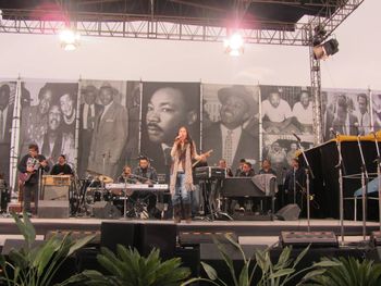 Kimberlee M Leber Performing with Breath Spirit & Life for Martin Luther King Jr. March with an Attendance of 100,000 in San Antonio
