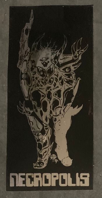 Second Sticker circa 1987 - Screen Printed Black Ink on Silver Metallic
