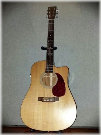 Martin DC-1E that is "electric" I use it for all my Acoustic gigs, Bass Playing Great MIKE RAY-GUN and I spent a whole day going to different stores playing the same model Martin and ended up buying one of the first ones we played that day as we both agreed this one just sounded "better"
