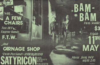 Bam Bam - Satyricon in Portland OR, 1984
