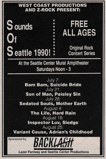 Bam Bam, Suicide Bride - Sound Of Seattle Fest 1990
