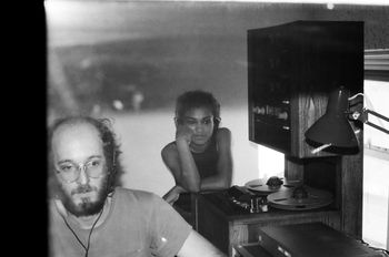 Chris Hanzsek, Bam Bam singer Tina Bell, Reciprocal Recording Studio 1984. by Dave Ledgerwood.
