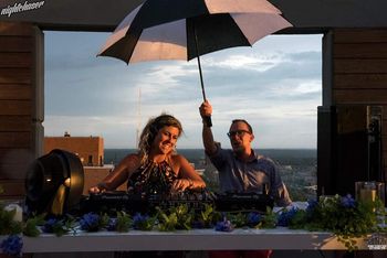 Charlie coming through on the drizzle Sunset Rooftop Party
