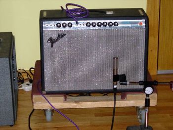Mike's 1970 Fender Vibrolux Reverb in the studio.

