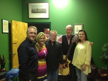 Colin backstage at the Midnight Jamboree with Teea Goans, Terry Choate, George Hamilton IV and Cheri Choate.
