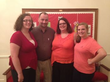 Pastor Bernie Pasley with his wife Heather and daughters Alexandra and Alyssa from East Vernon Baptist Church.
