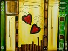  "Two Hearts over the City" - 24"X30" CANVAS PRINT - .75 EDGE