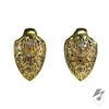 Large Ornate Spade Weights in Solid Brass (Pair)