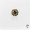 Miro 18k Yellow Gold Brown and Champagne CZ Threadless End