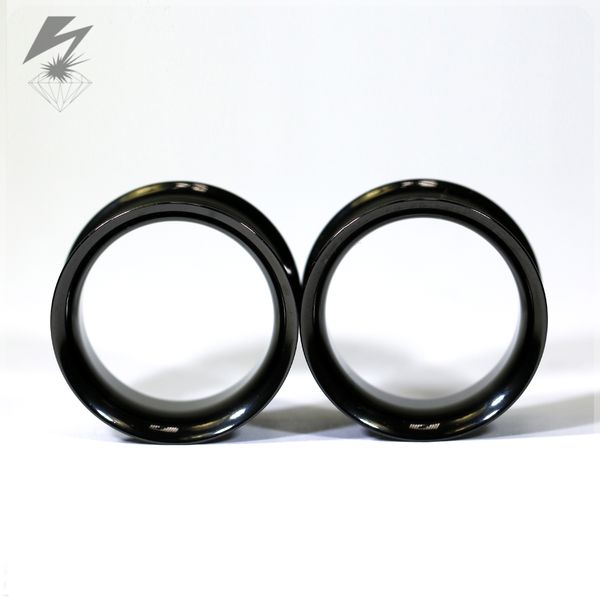 1" Black Steel Double Flaired Eyelets (Pair)