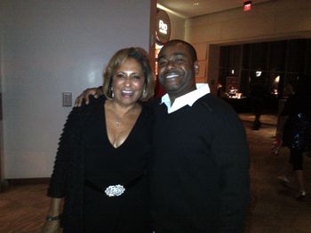 DJ Tron with Cathy Hughes (founder of Radio one)
