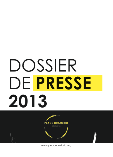 Dossier de presse 2013
