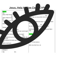 Jesus, Help Me See Clear PDF Chord Page