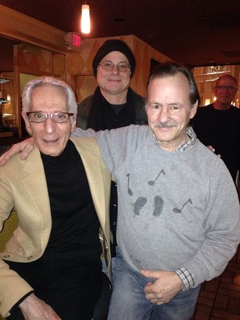 with the great Pat Martino, Jazz at the Bistro, St Louis. Friend and fellow guitarist Tony Fafoglia is the photo-bomber in the back
