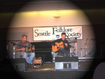 On stage with Dan Carollo at the Northwest Folklife festival in Seattle
