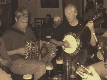 Session in the upstairs bar, The Crane, Galway
