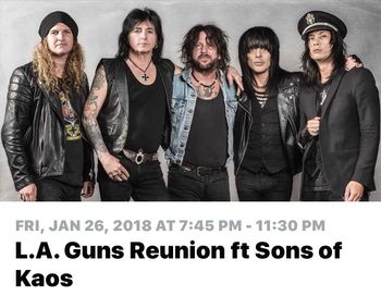 Sons of Kaos with LA Guns
