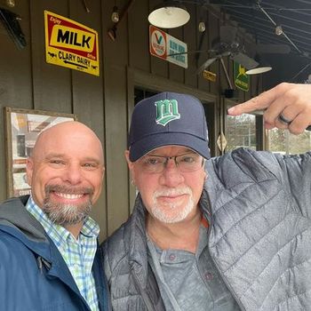 Breakfast with my brother Brad Kochis from my Alma Mater MVNU. Played baseball there and he gifted a game hat from the team to me !! GO COUGARS
