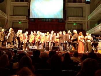 The Final song with all the artist on stage with the Symphony...Karyn and AMy are on the right...
