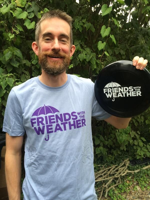 Friends with the Weather frisbee