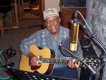 John Cephas during the recording of Many Shades of Blue
