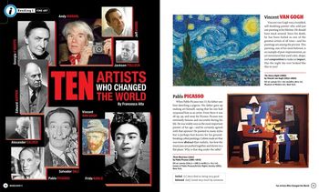 "Ten Artists Who Changed The World" Spread Scholastic Books
