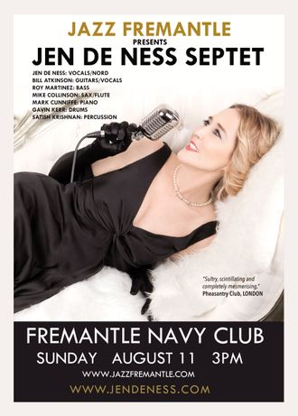 Jen de Ness Septet at Jazz Fremantle AUGUST 11, 2019 