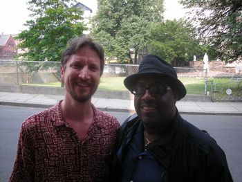 With Carl Allen after performing together at Berklee.

