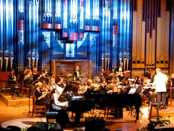 Performing an original composition with the Johannesburg Symphony Orchestra
