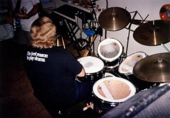 Jamming with Jack Jeckot at home studio, Mt Laurel NJ 1996
