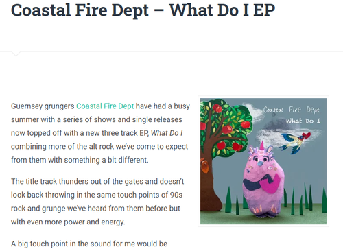 Tom Girard - Coastal Fire Dept - "What Do I" EP Review - Sept 21