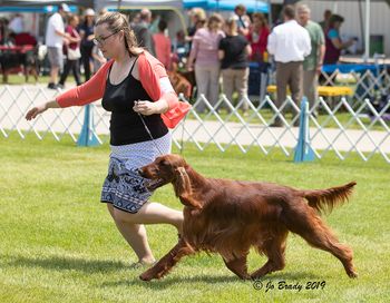 Deni in the ring with Shea at 3 years old - she won the breed!
