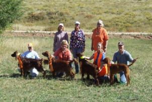 The 4 qualifiers in the "Junior Hunter" class at the ISCA National Hunt Test -- Journey and I are the 3rd from the left.
