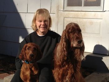 "Connor" Connor with his buddy Libby and Brenda. Jan. 2013 Owners: Brenda & Skip Gast Kansas

