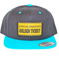 Golden Ticket Black Hat w/ Teal Bill