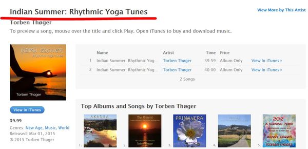 Click picture above to download "Indian Summer: Rhythmic Yoga Tunes" from iTunes!