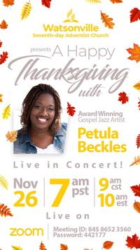 A Happy Thanksgiving with Petula Beckles