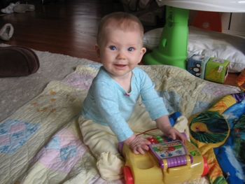 Emmaline: first time sitting up!
