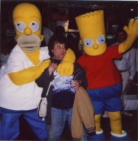 "D'oh!" Mitch and the Simpsons in St. Louis.
