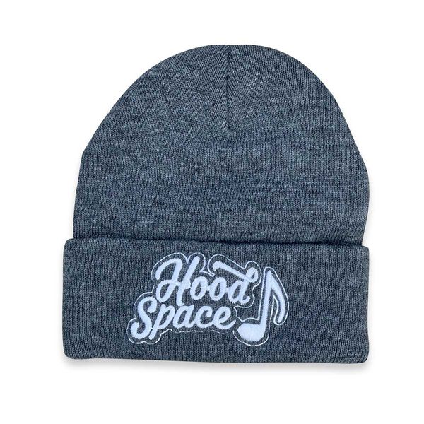 HoodSpace Music Grey Beanie