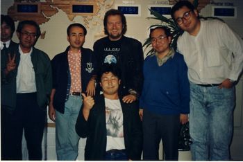 Masaru Nishiyama, me, and the crew.
