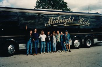 Lisa and the crew and our big beautiful rock 'n roll bus.
