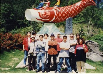 The Keizo band on tour near Nagasaki.
