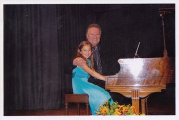 Piano recital with granddaughter Madeline.
