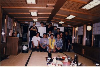 Keizo's farewell dinner for me on board a Tokyo Party Boat.
