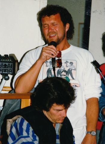 Singing with David.
