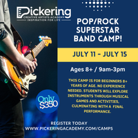 Pop/Rock Superstar Band Camp: Ages 8+ | July 11-15