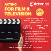 Acting For Film & Television: Ages 8+ | June 20-24: SOLD OUT