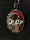 "COURAGE" HandCrafted Mirror Necklace with Velvet Pouch